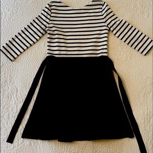 A girls Ralph Lauren dress. Black and white stripes.